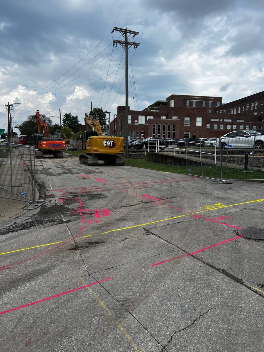 APWA color-coded utility locate markings - Germantown Nashville